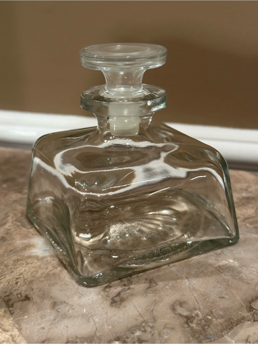 Clear Glass Decorative Decanter Bottle - Picture 2 of 4